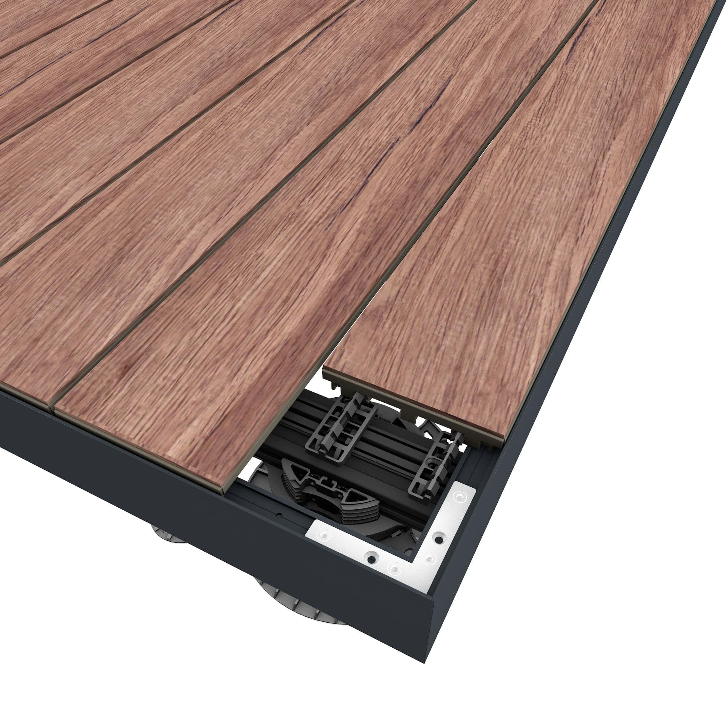 Bandeau de finition pour terrasse en bois, grés-cérame ou composite.